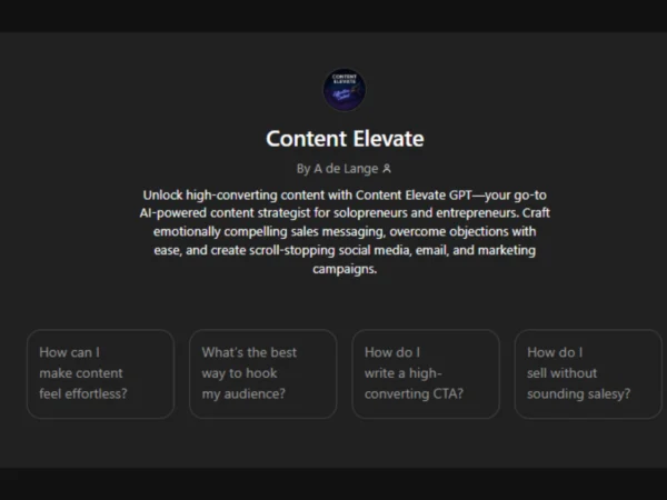 Content Elevate GPT — Your All-in-One Content Generator